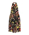 Ulla Johnson Assa Graphic-print Silk Dress In Black