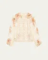 Ulla Johnson Aster Long-sleeve Blouse In Orange