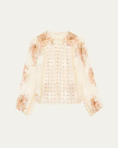 Ulla Johnson Aster Long-sleeve Blouse In Orange