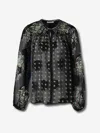 Ulla Johnson Aster Printed Blouse In Black