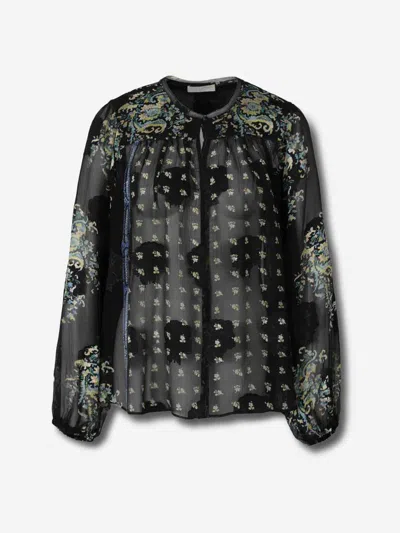 Ulla Johnson Aster Printed Blouse In Black