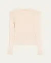 Ulla Johnson Aster Ribbed Ruffle-cuff Top In Neutral