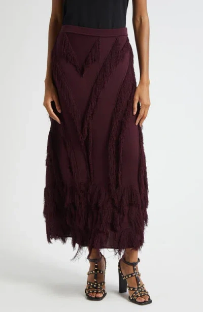 ULLA JOHNSON ULLA JOHNSON ASTRI FRINGE DETAIL KNIT MAXI SKIRT