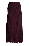 Ulla Johnson Astrid Knit Maxi Skirt In Burgundy