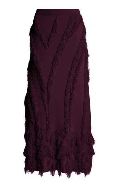 Ulla Johnson Astrid Knit Maxi Skirt In Burgundy