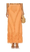 Ulla Johnson Astrid Knit Maxi Skirt In Orange