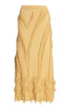 Ulla Johnson Astrid Knit Maxi Skirt In Yellow