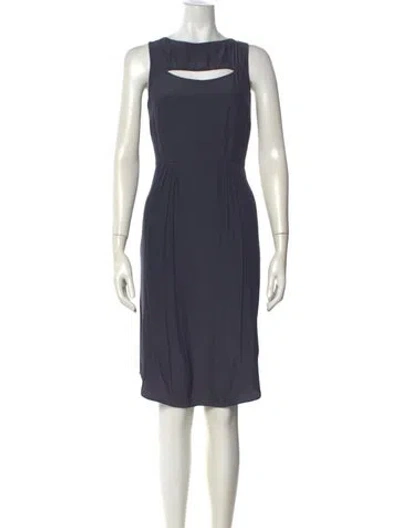 Pre-owned Ulla Johnson Asymmetrical Knee-length Dress In Blue