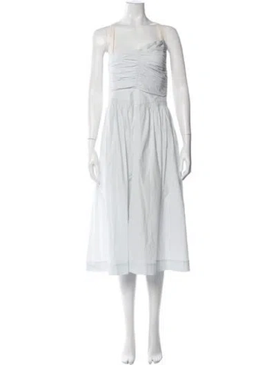 Pre-owned Ulla Johnson Asymmetrical Long Dress In Blue