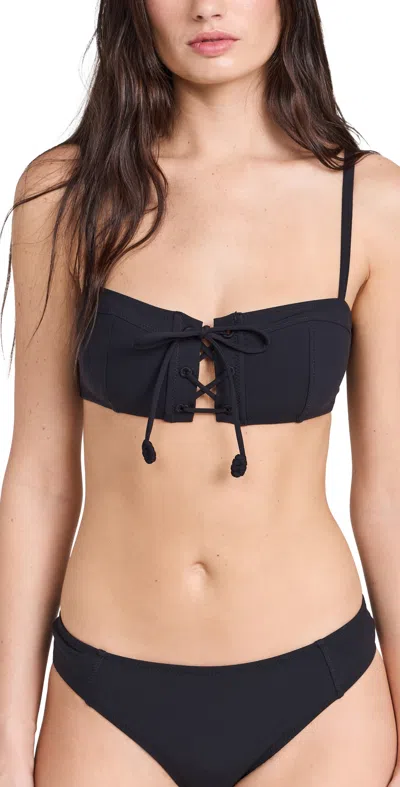 Ulla Johnson Atrani Bikini Top Noir