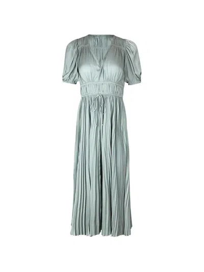 Ulla Johnson Audra Pleated Dress In Green