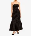 Ulla Johnson Augustina Cami Long Trumpet Dress In Noir In Black