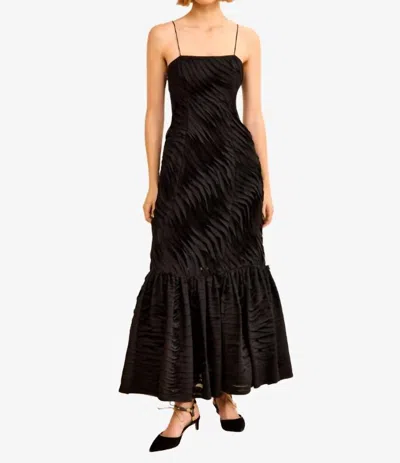 Ulla Johnson Augustina Cami Long Trumpet Dress In Noir In Black