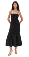 Ulla Johnson Augustina Cami Long Trumpet Dress In Noir In Black