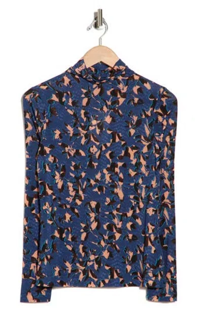 Ulla Johnson Aurelia Funnel Neck Jersey Top In Blue
