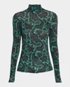 Ulla Johnson Floral-print Turtleneck Top