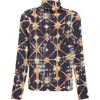 Ulla Johnson Aurelia Long Sleeve Turtleneck In Multi