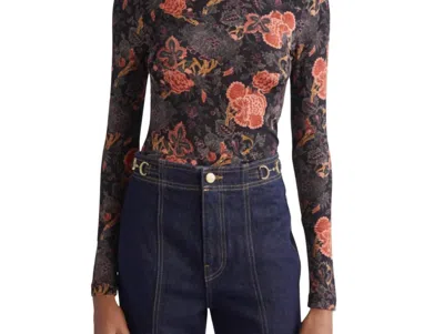 Ulla Johnson Aurelia Turtleneck Top In Night Lily In Pattern