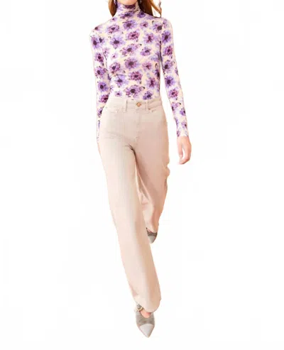 Ulla Johnson Aurelia Turtleneck Top In Wisteria In Blue