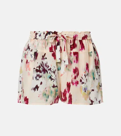 Ulla Johnson Aurielle Floral Silk Shorts In Multi