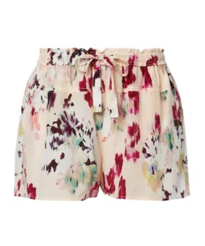Ulla Johnson Aurielle Floral Silk Shorts In White