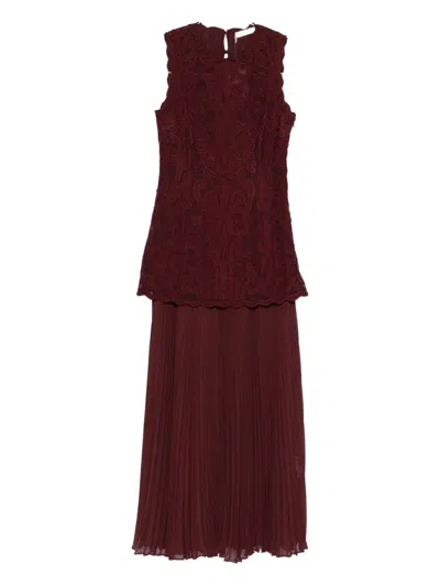 ULLA JOHNSON AURYN APPLIQUE MIDI DRESS