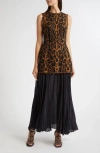 Ulla Johnson Auryn Applique Sleeveless Midi Dress Saffron In Brown