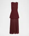 Ulla Johnson Auryn Appliqué Sleeveless Midi Dress In Brown