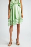 Ulla Johnson Cressida Lace Midi Skirt In Celadon
