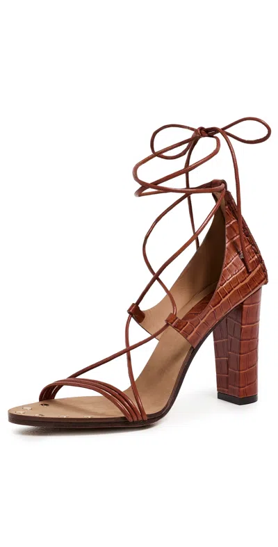 Ulla Johnson Aves Bare High Heel Sandals Redwood In Brown