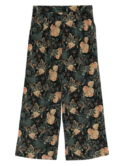 Ulla Johnson Aviva Floral-print Trousers In Green