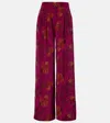 Ulla Johnson Aviva Silk Crêpe De Chine Wide-leg Pants In Pink