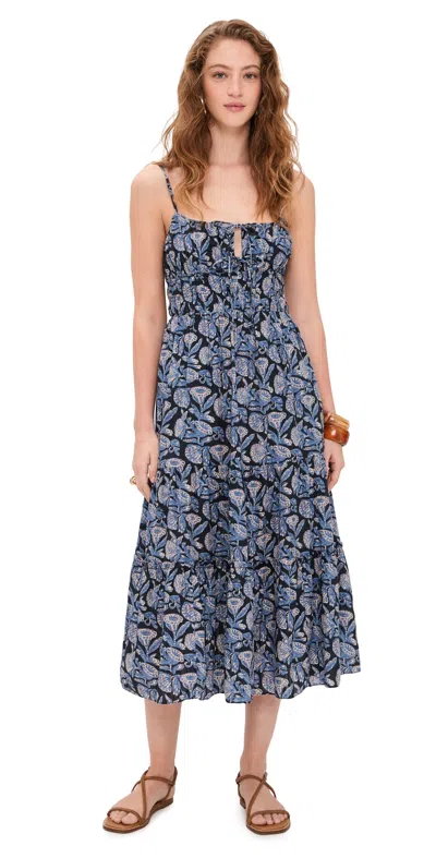 Ulla Johnson Aydin Cami Midi Dress Zinnia In Blue