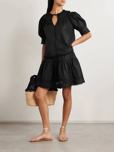 Ulla Johnson Ayla Mini Skirt In Noir In Black