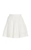 Ulla Johnson Ayla Tiered Cotton Midi Skirt In White
