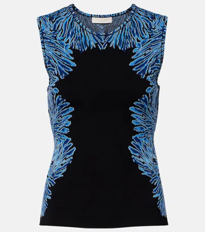 Ulla Johnson Aylin Knitted Jacquard Tank Top In Blue