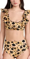 Ulla Johnson Azores Bikini Top Zinnia In Zinnia