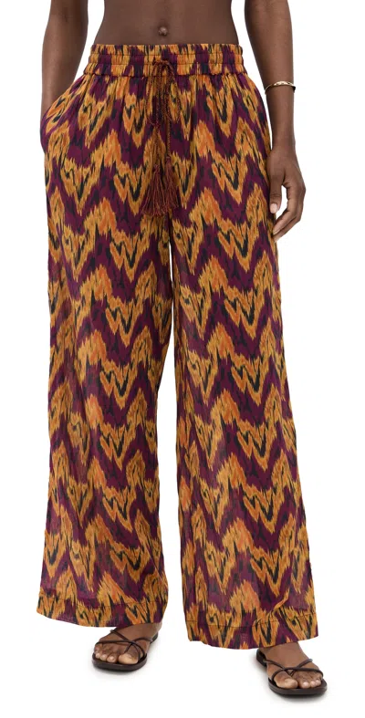 Ulla Johnson Azra Wide Leg Pants Coverup Terra In Orange