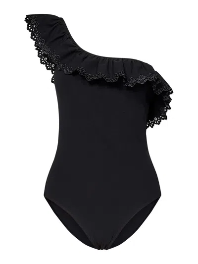 Ulla Johnson Solara Maillot One-piece Swimsuit In Black