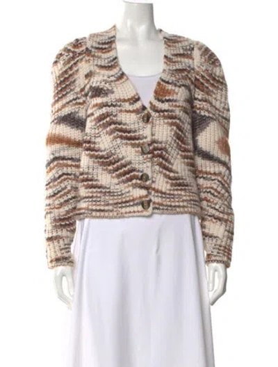 Pre-owned Ulla Johnson Baby Alpaca Printed Sweater In Neutrals