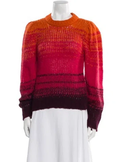 Pre-owned Ulla Johnson Baby Alpaca Striped Sweater In Multi