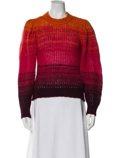 Pre-owned Ulla Johnson Baby Alpaca Striped Sweater In Multi