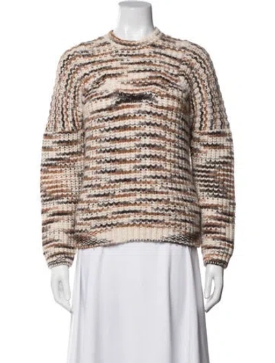 Pre-owned Ulla Johnson Baby Alpaca Striped Sweater In Multicolor