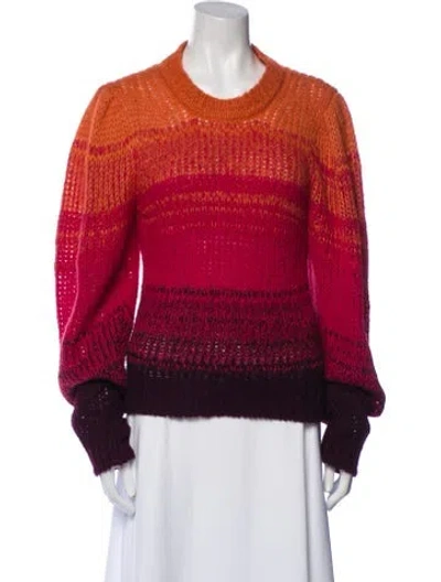 Pre-owned Ulla Johnson Baby Alpaca Striped Sweater In Neutral