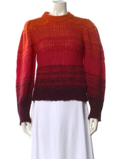 Pre-owned Ulla Johnson Baby Alpaca Striped Sweater In Neutral