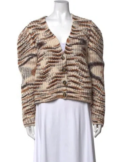 Pre-owned Ulla Johnson Baby Alpaca Striped Sweater In Neutrals