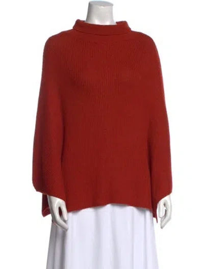Pre-owned Ulla Johnson Baby Alpaca Turtleneck Sweater In Orange