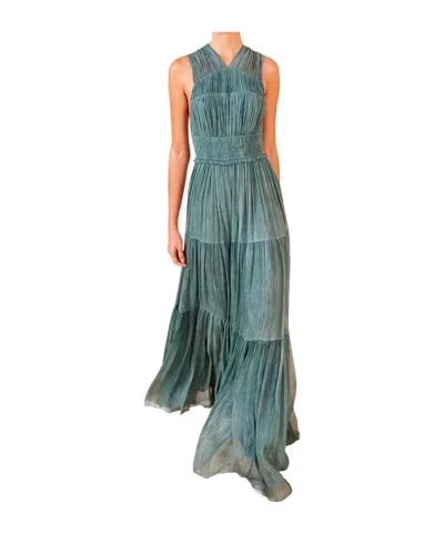 Ulla Johnson Freesia Silk Maxi Dress In Green