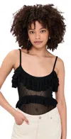Ulla Johnson Bania Knit Bodysuit Noir In Black