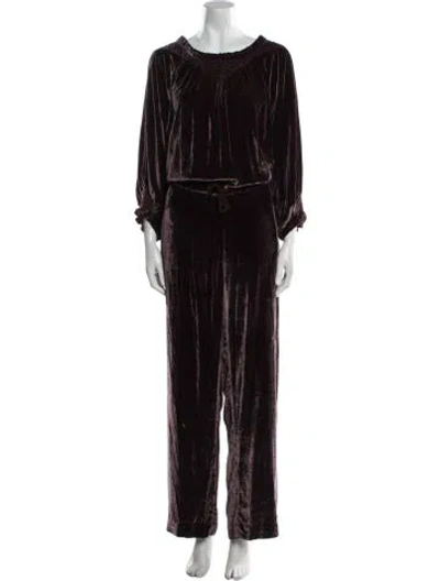 Pre-owned Ulla Johnson Bateau Neckline Jumpsuit In Purple